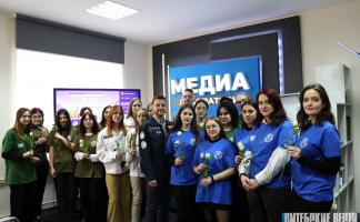 В преддверии 8 Марта в Медиалаборатории Витебской области прошла интерактивная игра для девушек-бойцов БСО