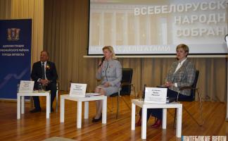В витебской средней школе №47 прошла встреча с делегатами VII Всебелорусского народного собрания