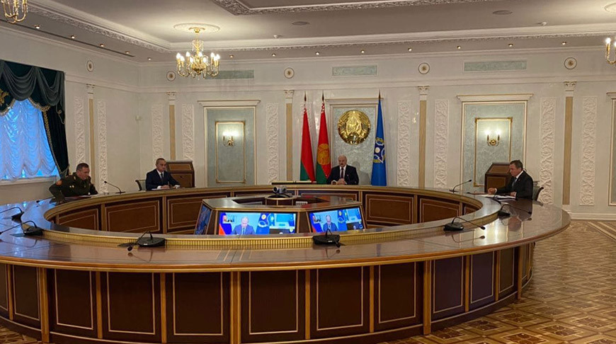 Лукашенко принимает участие в онлайн-саммите ОДКБ