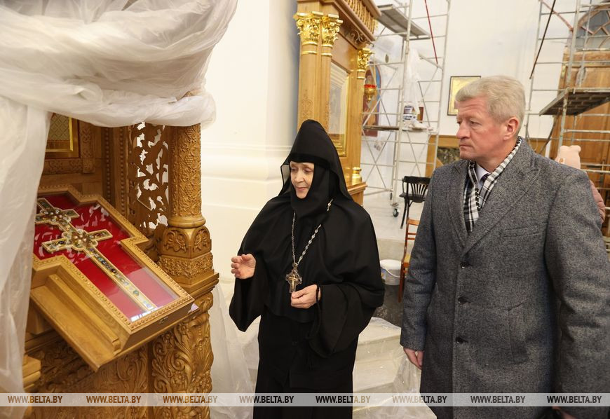 Анатолий Маркевич ознакомился с ходом реставрации Спасо-Преображенской церкви в Полоцке