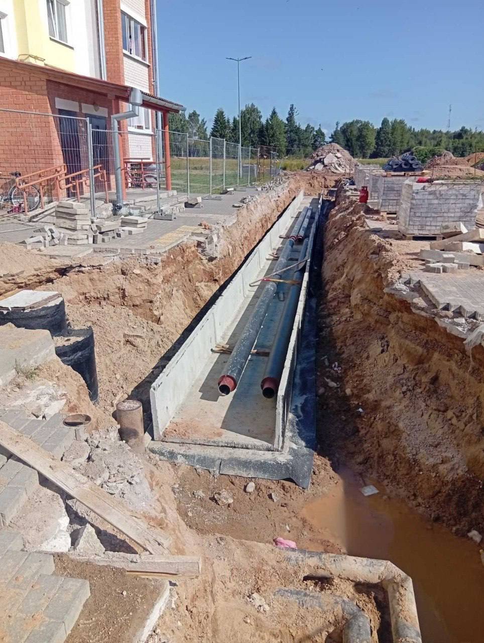 Фотофакт: новый объект. В Докшицком районе началось строительство 40-квартирного жилого дома