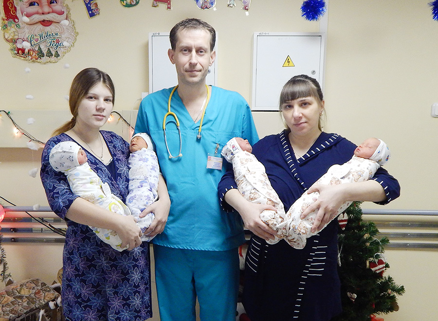 В городе близнецов пополнение. В Орше в первый день 2018 года родились сразу две двойни 