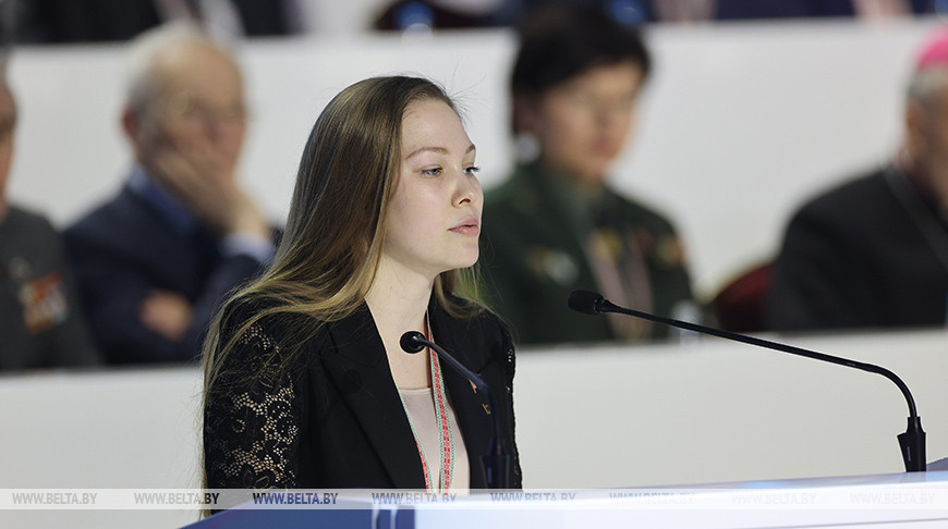 Студентка Витебского государственного медицинского университета выступила на VI Всебелорусском народном собрании