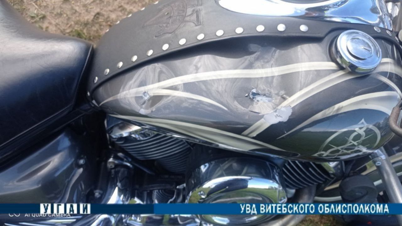 В Глубокском районе мотоциклист упал с транспортного средства 