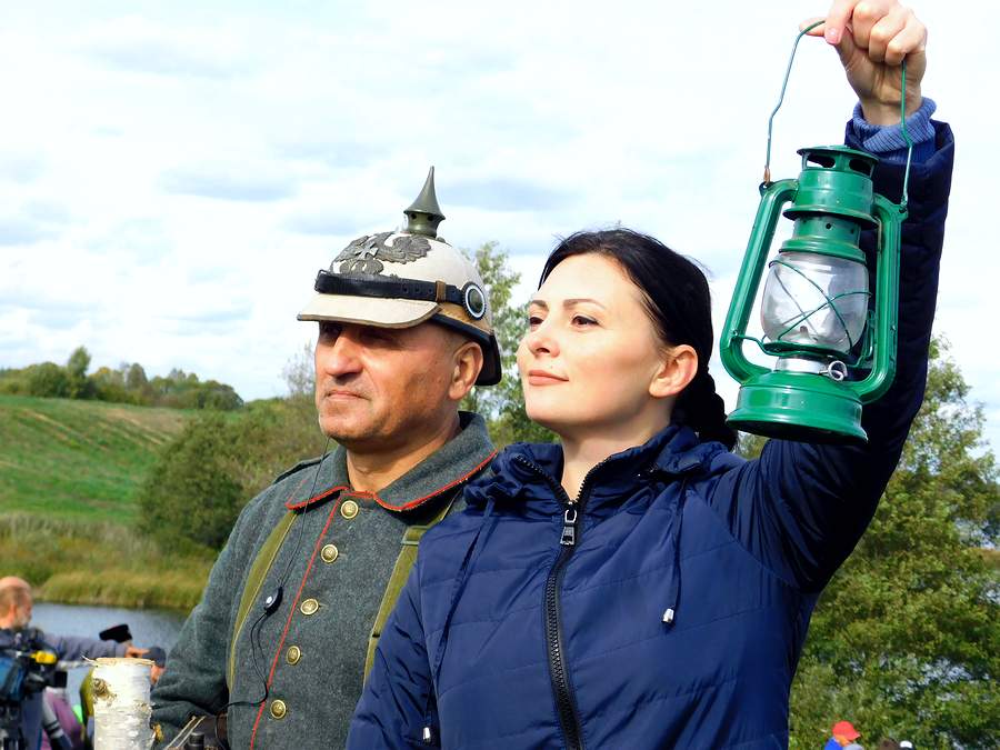 В Поставах перезахоронили останки 106 солдат Первой мировой войны и провели реконструкцию боя