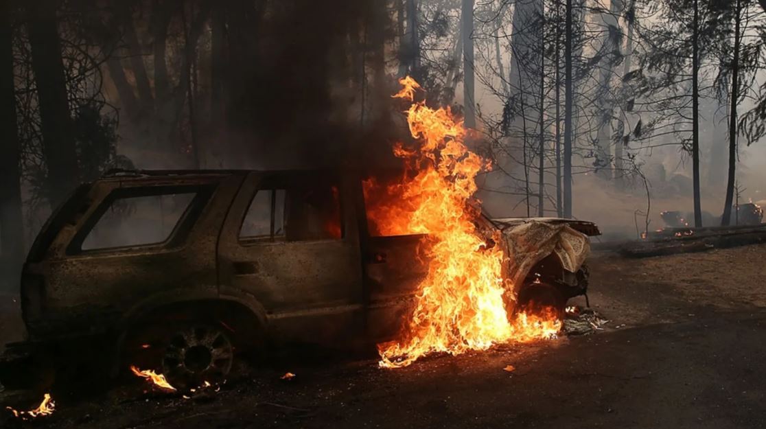 Жители Чашникского района угнали и сожгли автомобиль