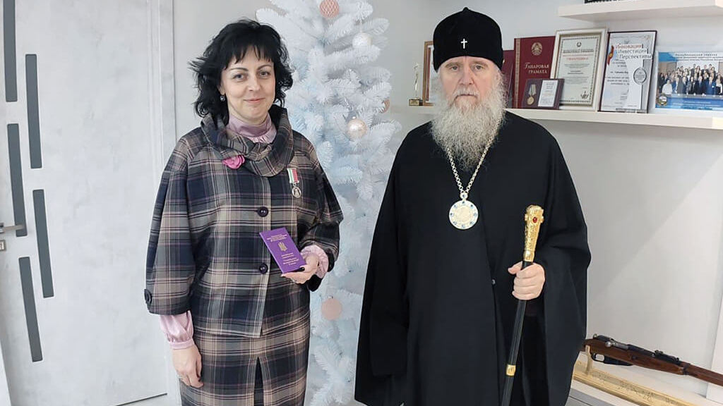 Архиепископ Витебский и Оршанский Димитрий наградил ректора ВГУ медалью «Святой Владимир исповедник Витебский»