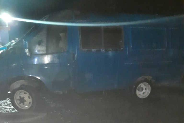 На стоянке в Полоцке загорелась «Газель»