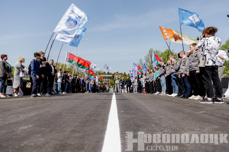 В Новополоцке возобновили движение по обновленному путепроводу по улице Блохина