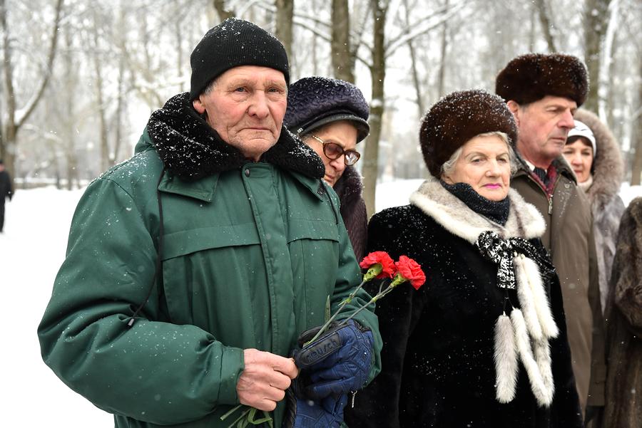 Митинг по случаю 75-летия снятия блокады с Ленинграда прошел в Витебске