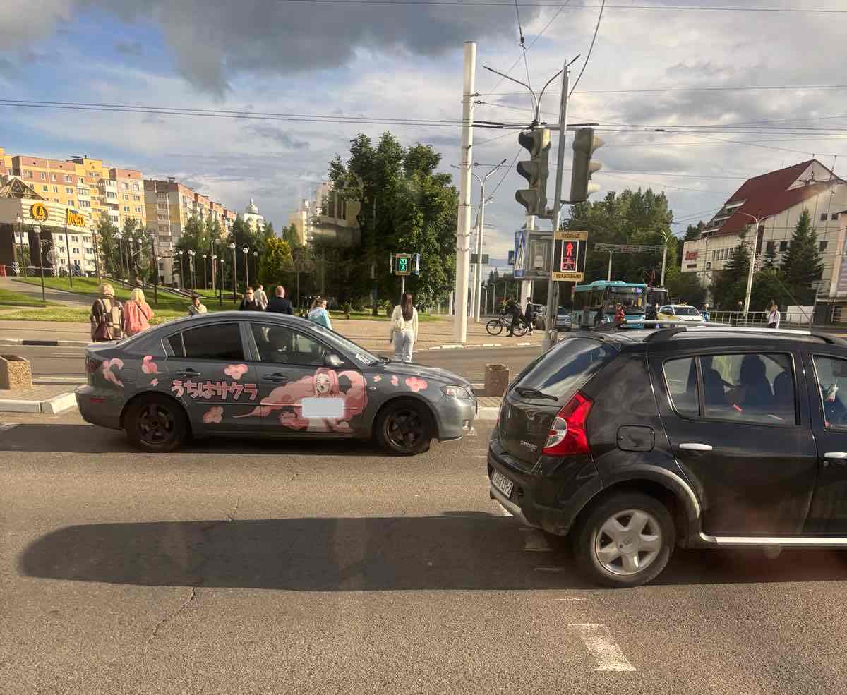 Искусство или провокация? Аниме-героиня на двери автомобиля смутила витебчан