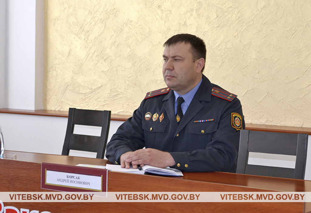 Нового руководителя новополоцкому ГОВД представил начальник УВД Витебского облисполкома полковник милиции Андрей Любимов