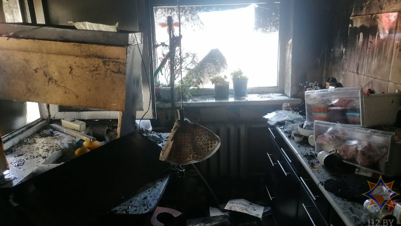 На пожаре в Витебске едва не погиб мужчина