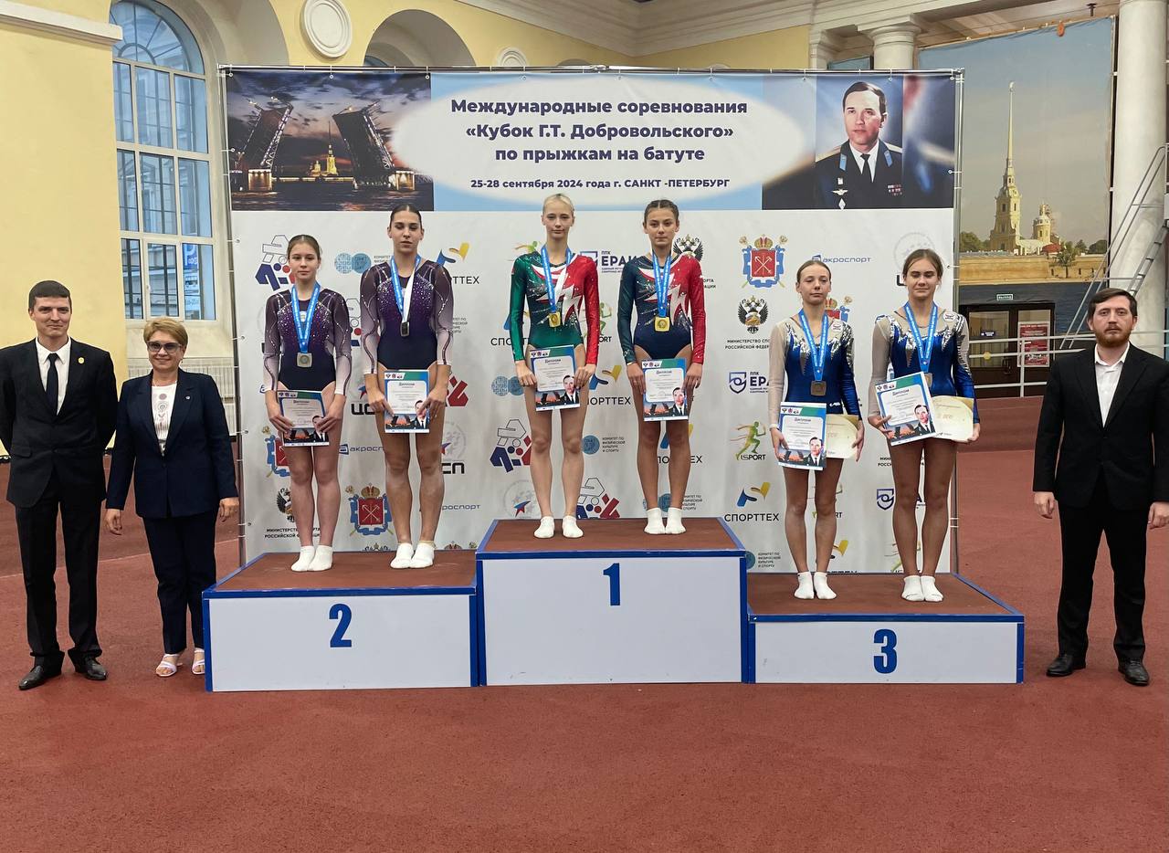 Юные спортсменки из Витебска выиграли международные соревнования по прыжкам на батуте в Санкт-Петербурге 
