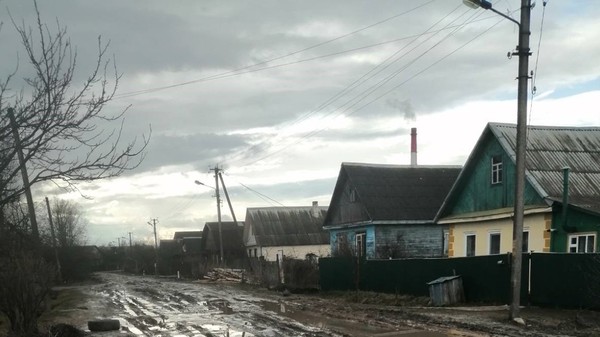 «По пояс в грязи»: как жители Полоцка ежедневно преодолевают дорогу в частном секторе по улице Чапаева