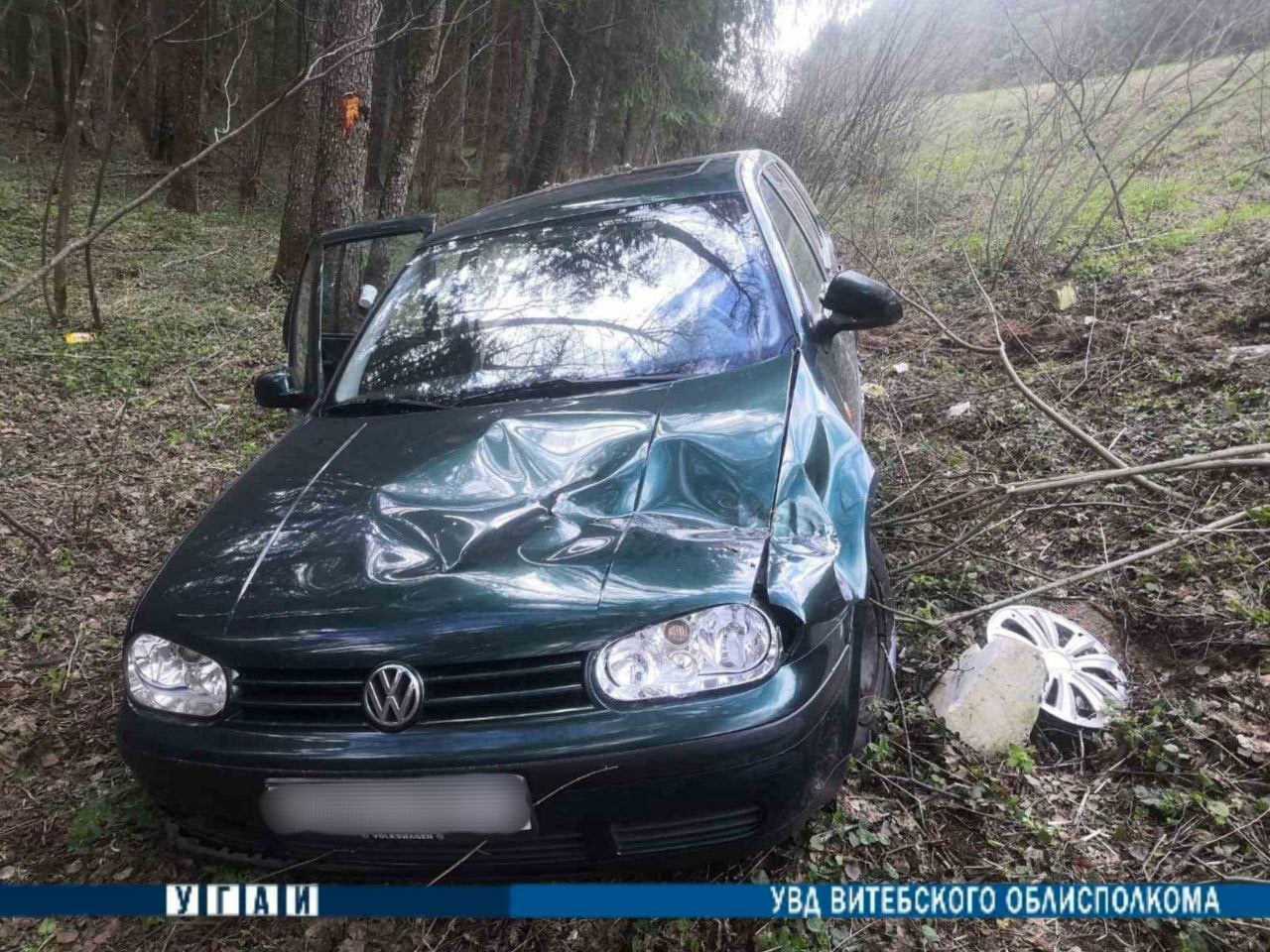 ДТП в Полоцком районе: автомобиль съехал в кювет 