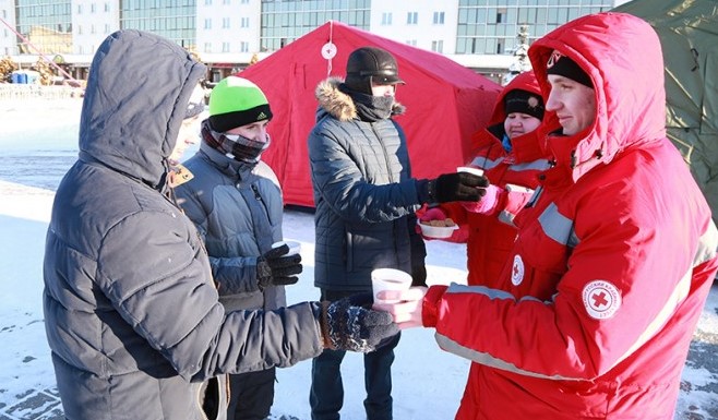 Пункты обогрева Красного Креста работают в Витебске и Новополоцке в связи с морозами 
