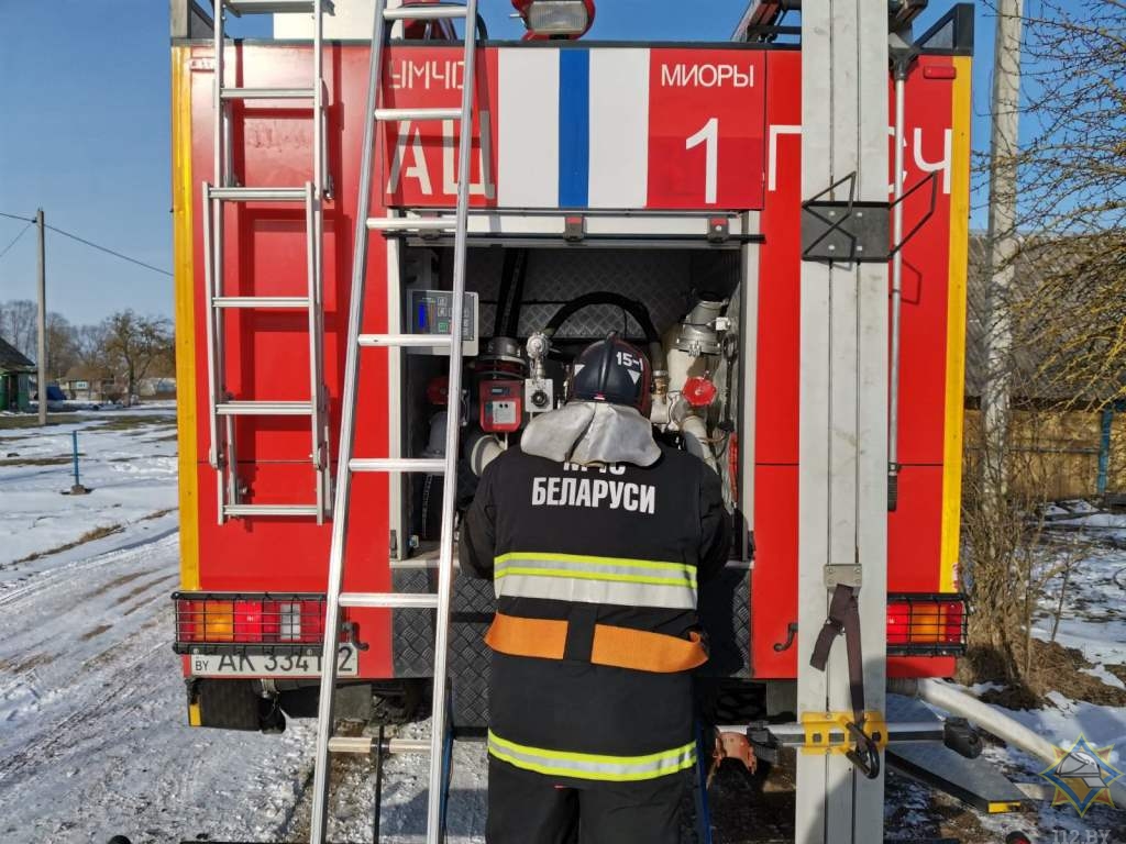 В Миорском районе на пожаре погибла пенсионерка