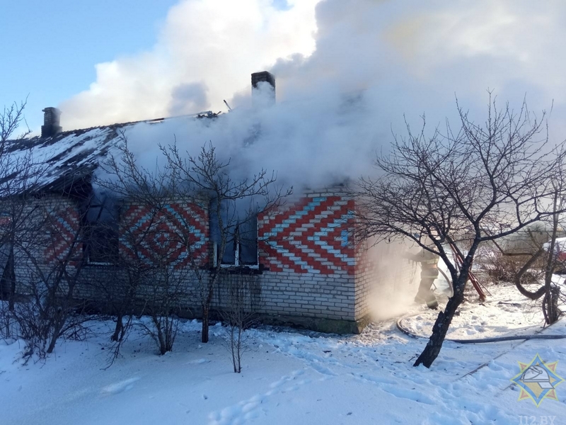 В Глубокском районе на пожаре погибла пенсионерка