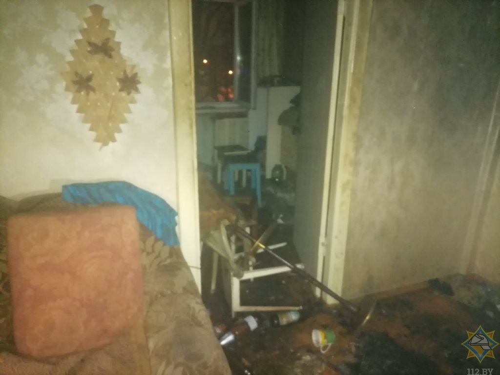 В Витебске на пожаре из-за непотушенной сигареты погиб пенсионер