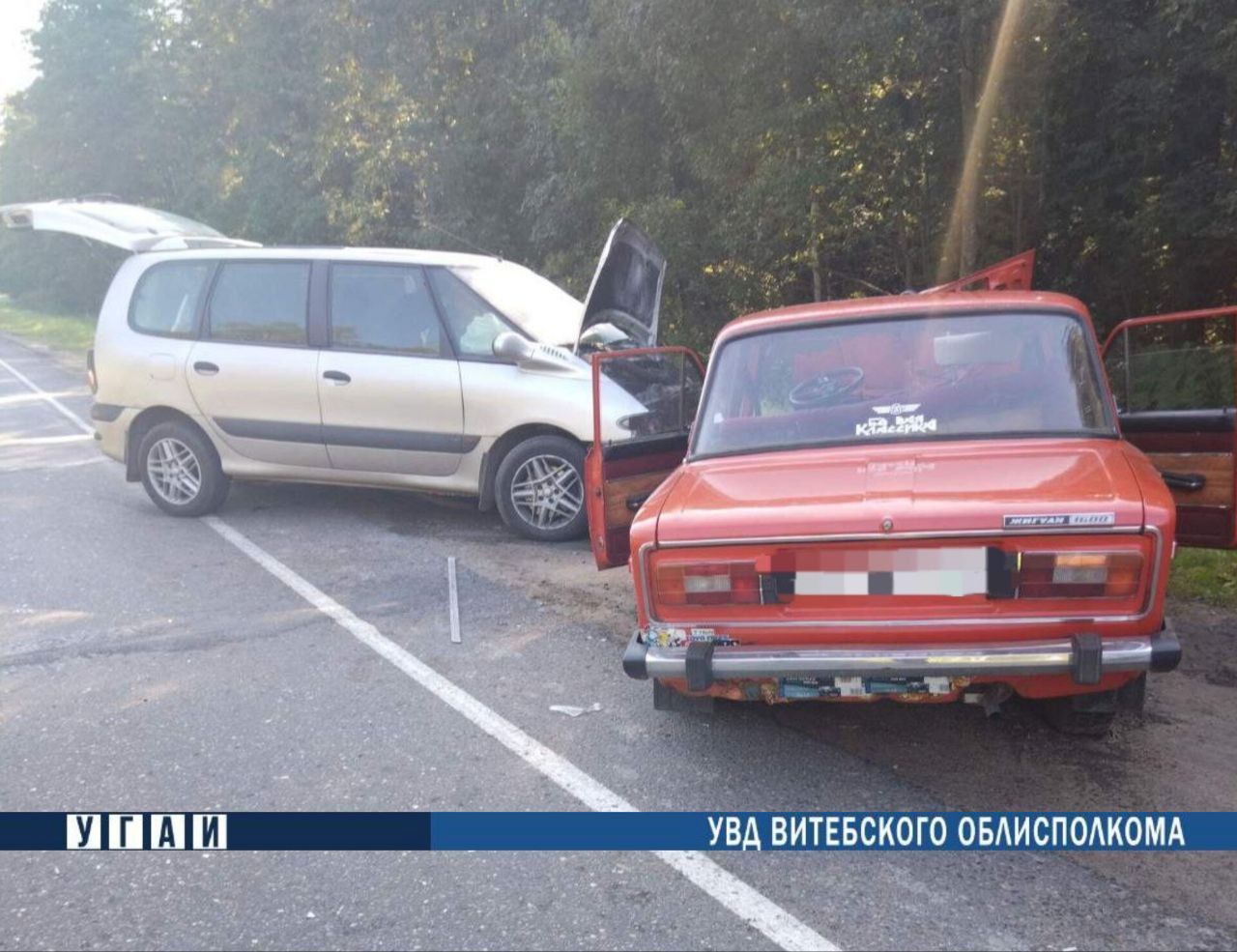 Водитель и пассажир пострадали в результате лобового ДТП в Полоцком районе
