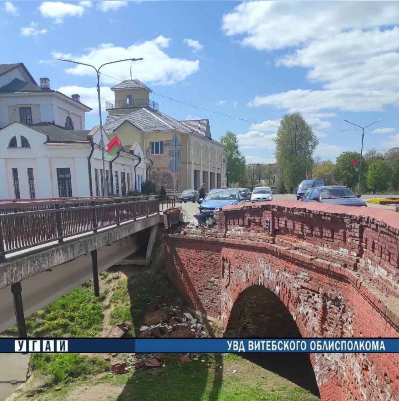 В Орше водитель отвлекся и совершил ДТП