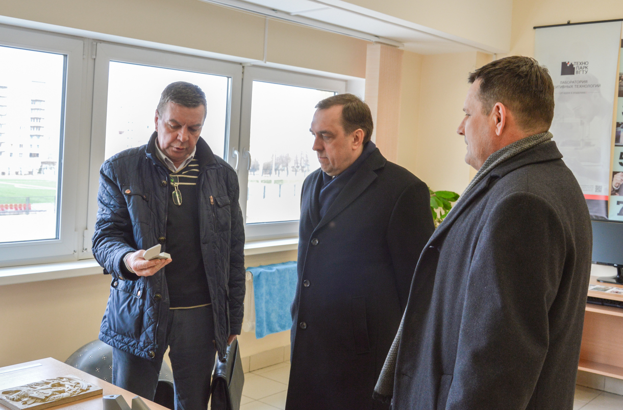 Научно-технологический парк ВГТУ посетил депутат Палаты представителей Национального собрания Республики Беларусь, ректор БГЭУ Алексей Егоров