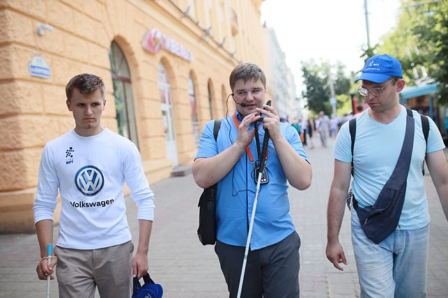 В Витебске появился озвученный маршрут для незрячих людей
