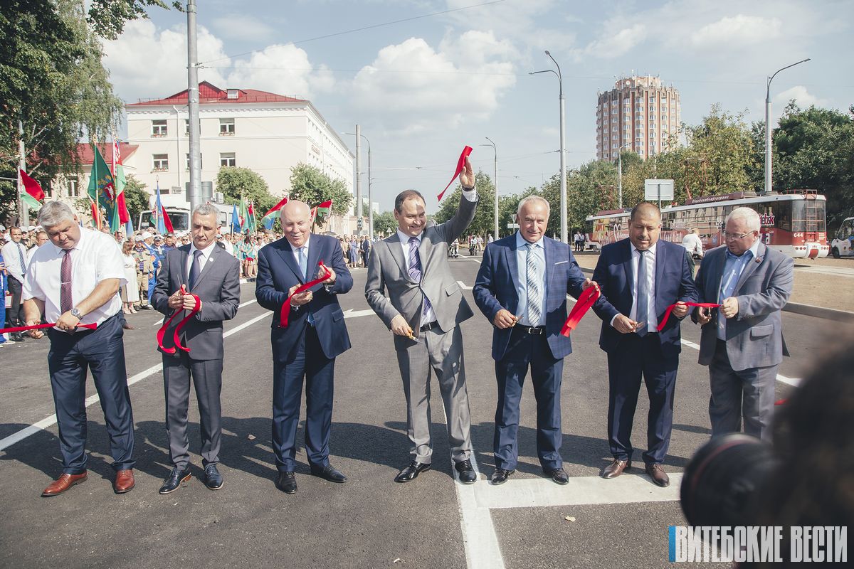 В Витебске открыли движение по улице Гагарина после реконструкции