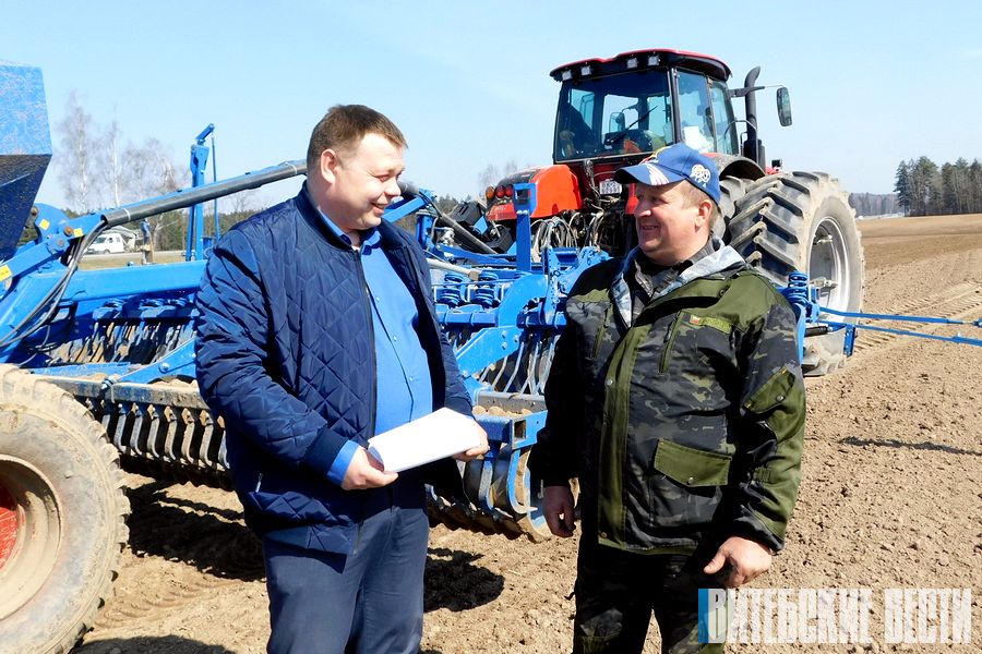ОАО «Задровье» первым в Оршанском районе начало сев яровых зерновых культур