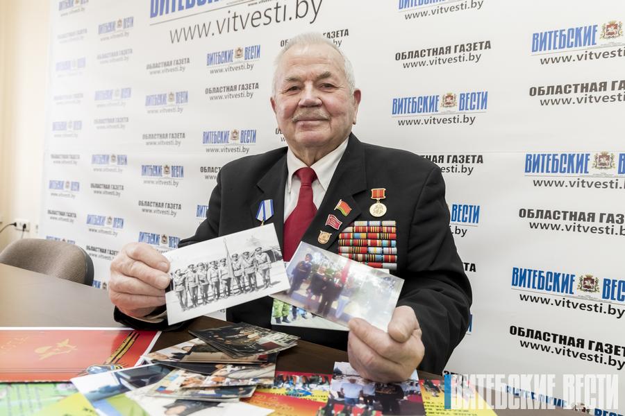 О боевом пути и патриотическом воспитании молодежи рассказал воин-интернационалист из Витебска Виктор Семикоз