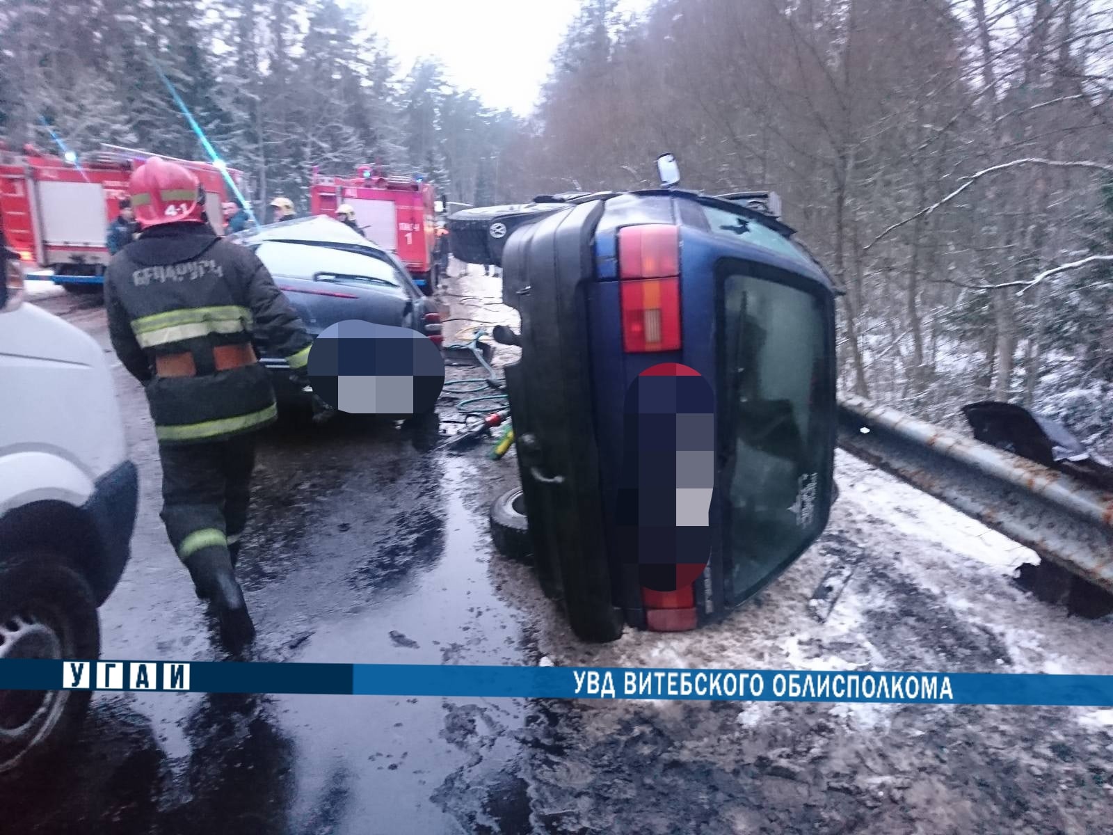 Авария в Полоцком районе: один погиб, четверо госпитализированы