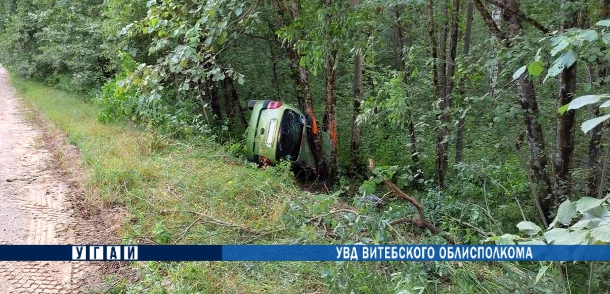 В Докшицком районе перевернулся автомобиль: водитель погибла