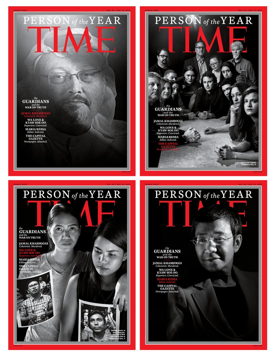 Time назвал «Человеком года» группу журналистов