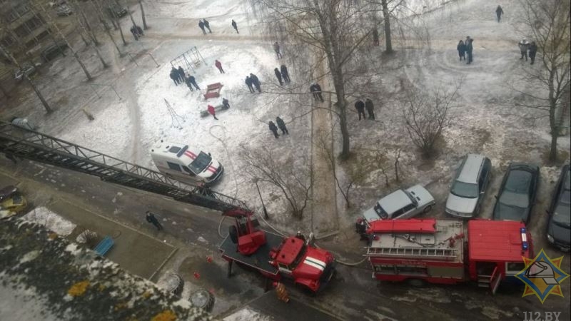 В Новополоцке горела квартира в девятиэтажке