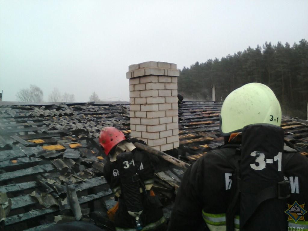 В Орше сгорел двухквартирный жилой дом