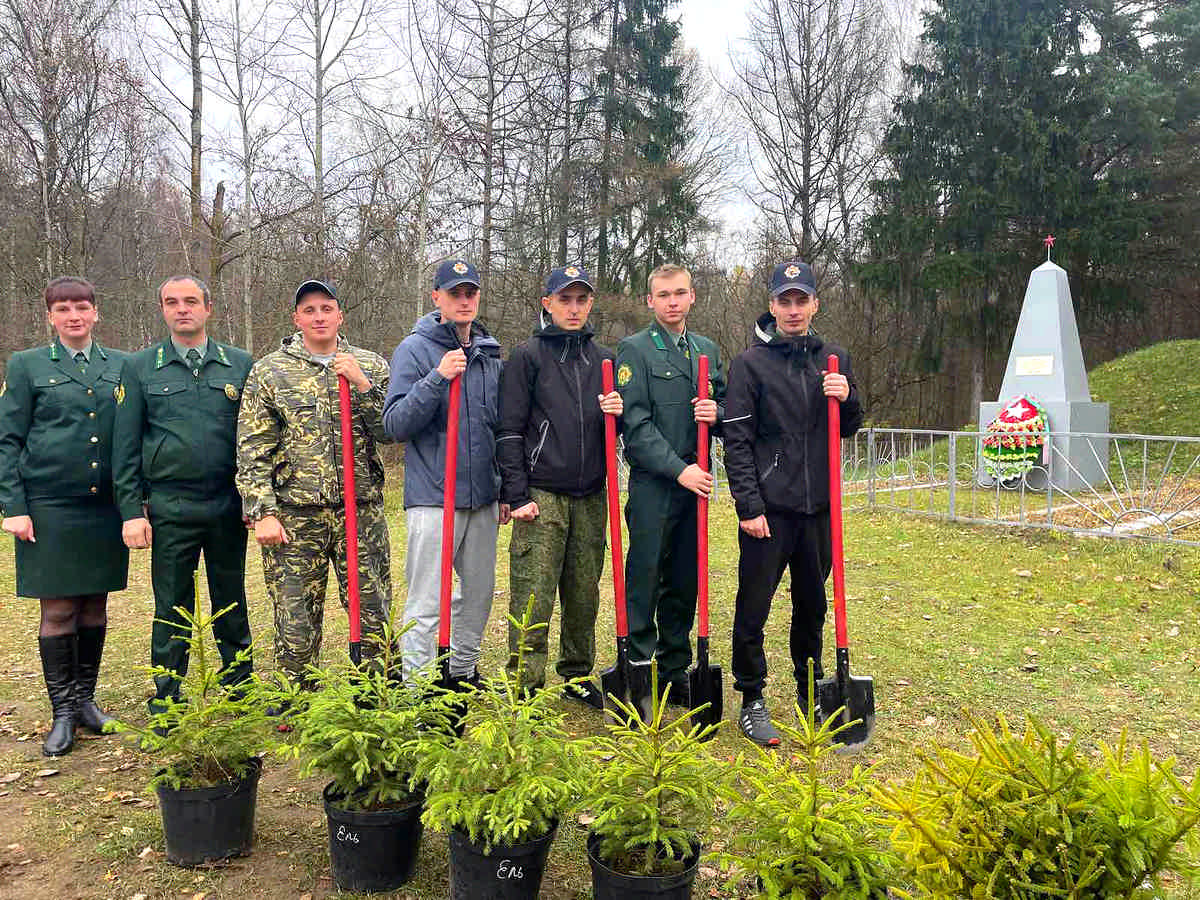 Фотофакт: В Витебском районе дополнили аллею около памятного места жертвам фашистской оккупации