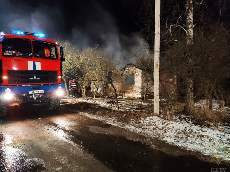 На пожаре в Лиозно спасен мужчина