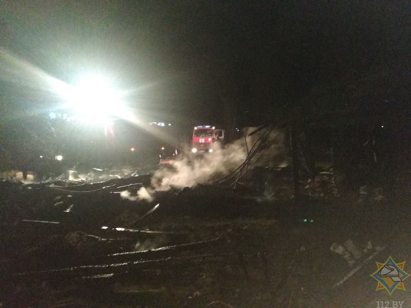 В Докшицком районе на пожаре погиб мужчина