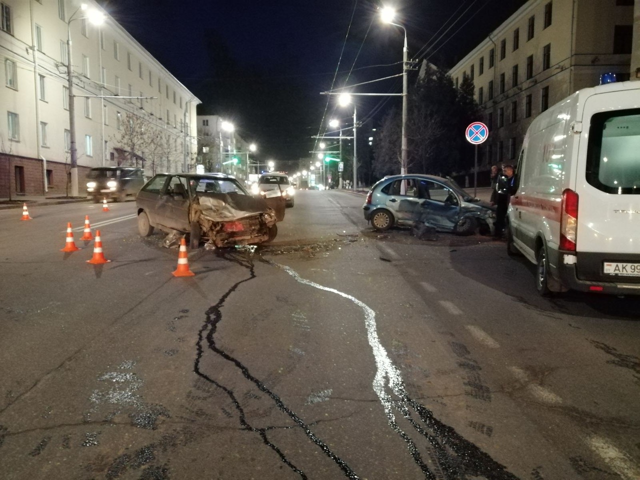 В Витебске столкнулись две иномарки, один из автомобилистов травмирован