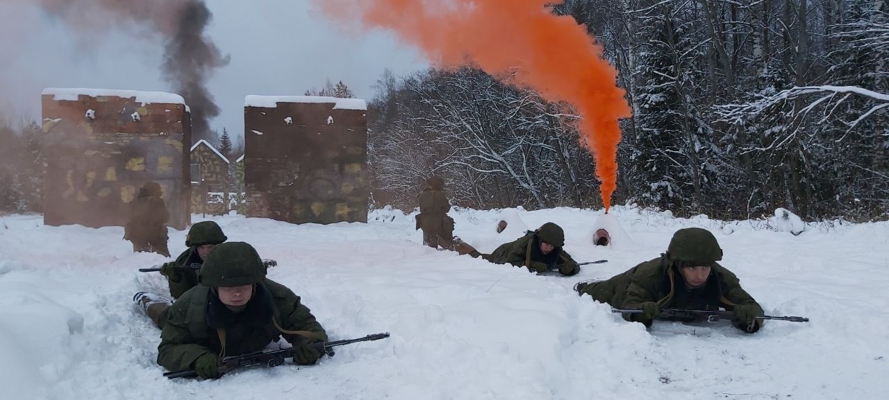 ФОТОФАКТ: Плановые занятия с новобранцами 103-ей Витебской воздушно-десантной бригады