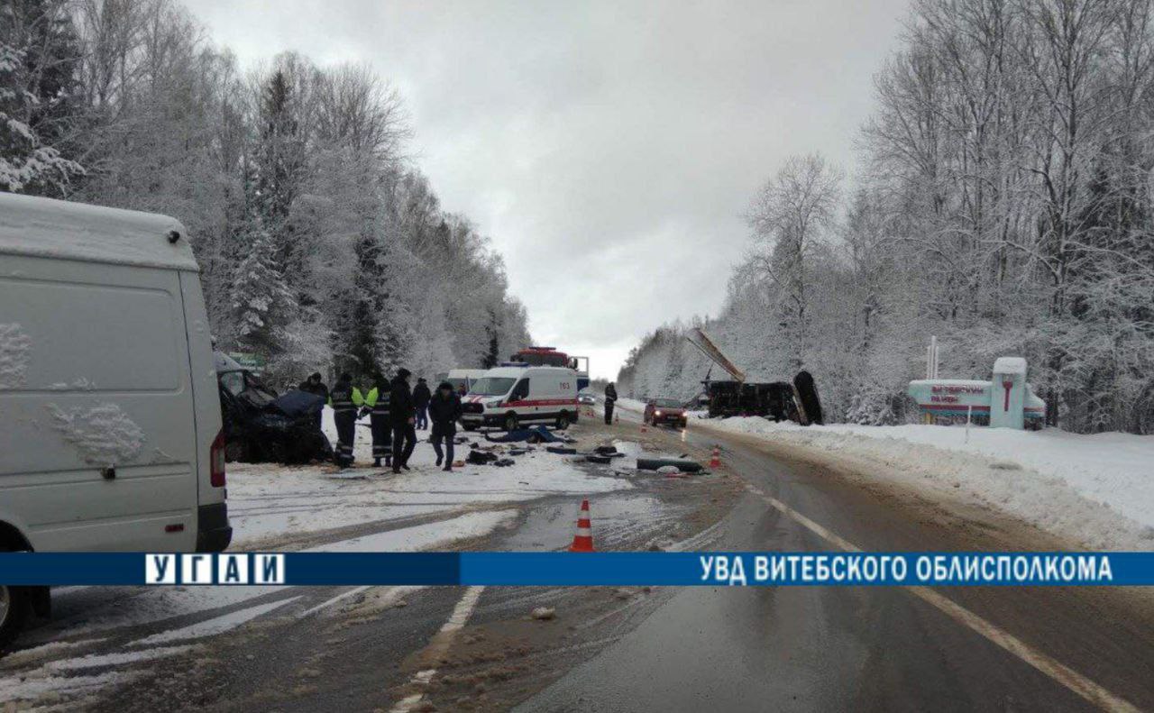 ДТП в Лиозненском районе: водитель погиб, два пассажира доставлены в больницу