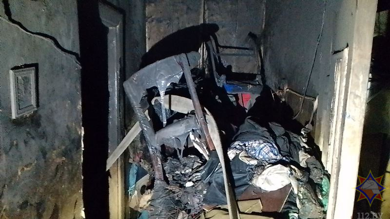 В Витебске во время пожара пострадала женщина
