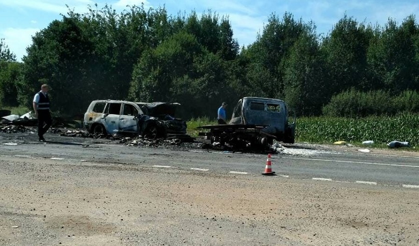 Следователи ищут очевидцев ДТП с двумя сгоревшими авто под Оршей