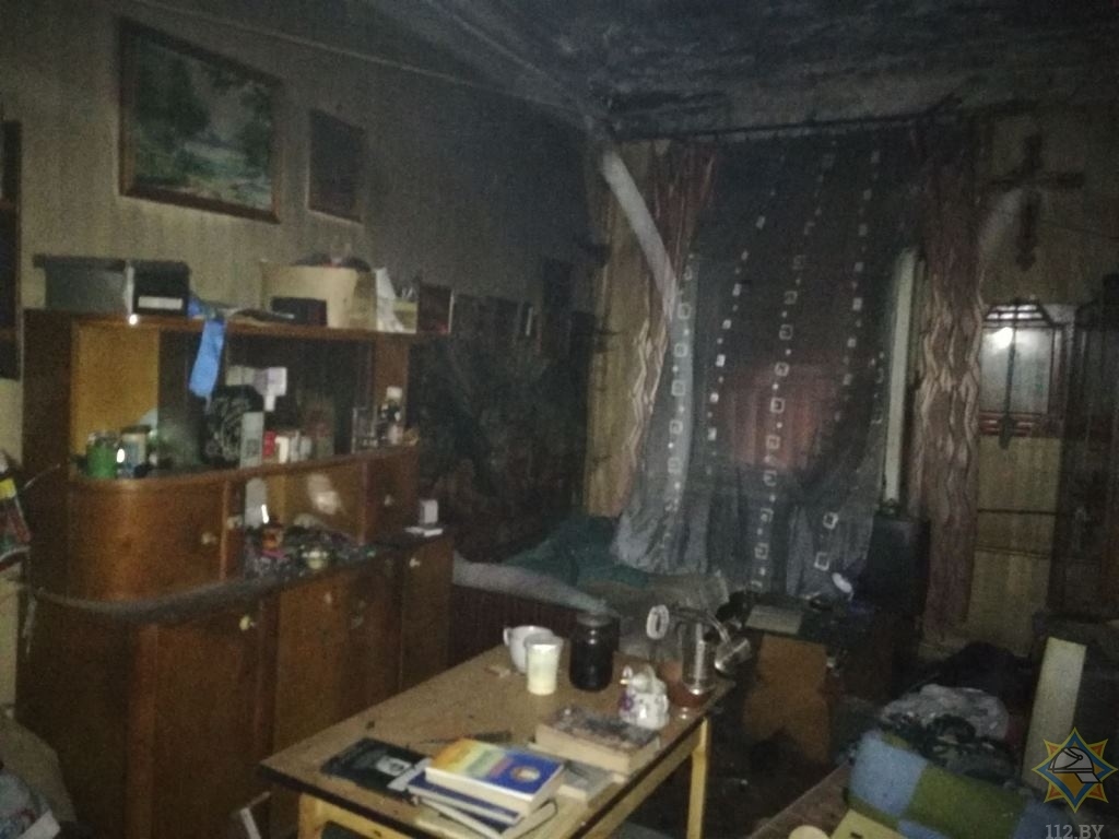 На пожаре в Орше работники МЧС спасли пенсионера