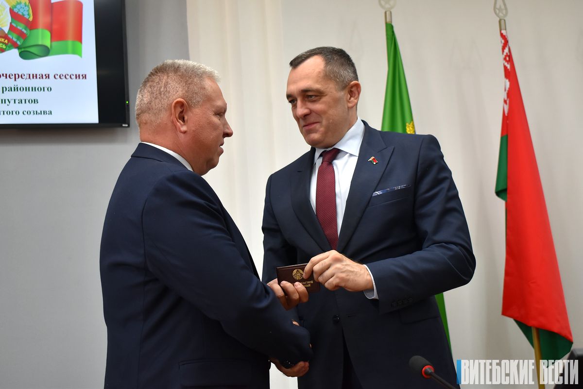 Александр Субботин представил нового главу Глубокского района Петра Белуся