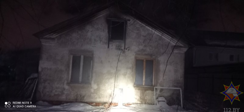 В Витебском районе на пожаре погибла пенсионерка