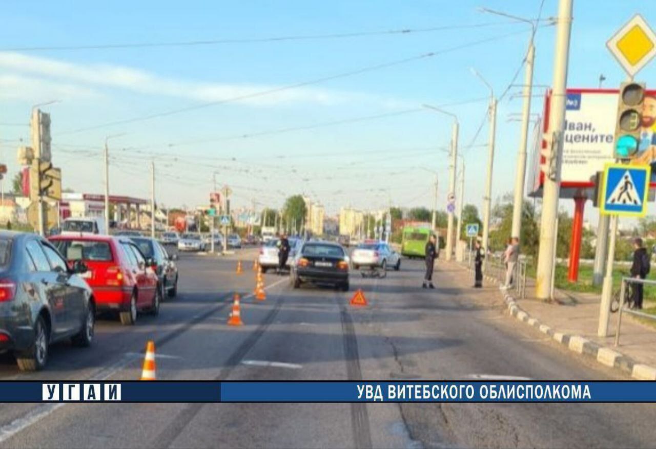 Несовершеннолетний велосипедист попал под колеса авто в Витебске