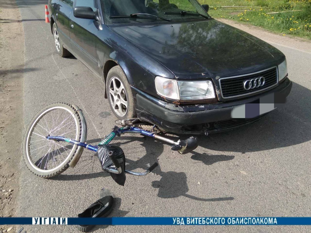 В Витебском районе водитель "Audi 100" сбил на пешеходном переходе велосипедиста