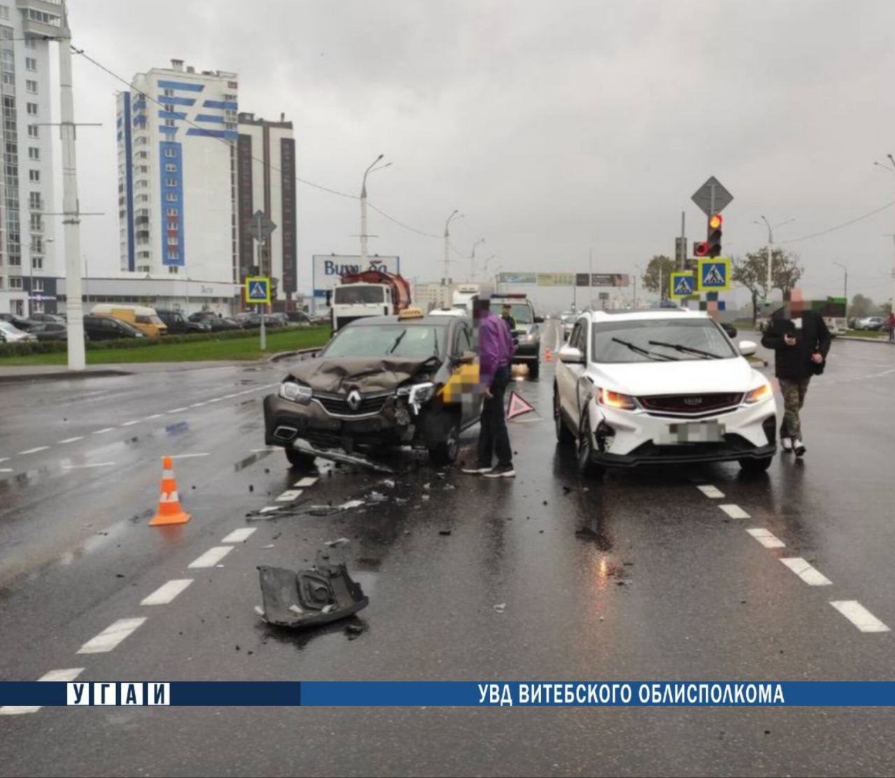 В Витебске произошло столкновение двух автомобилей